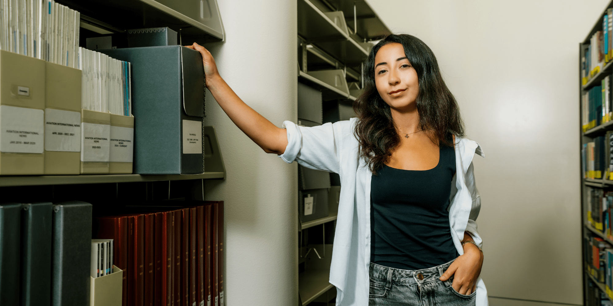 Pelin in the Hunt Library.